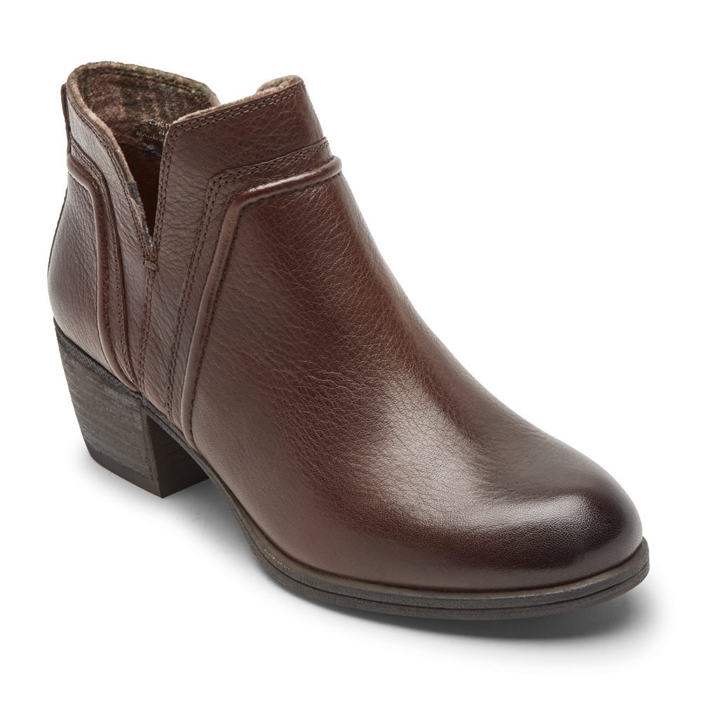 Rockport Booties For Womens Brown - Cobb Hill Anisa V-Cut - MZ6932801